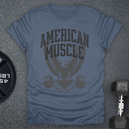 Apocalypse Club American Muscle Eagle Heather Indigo gym t-shirt