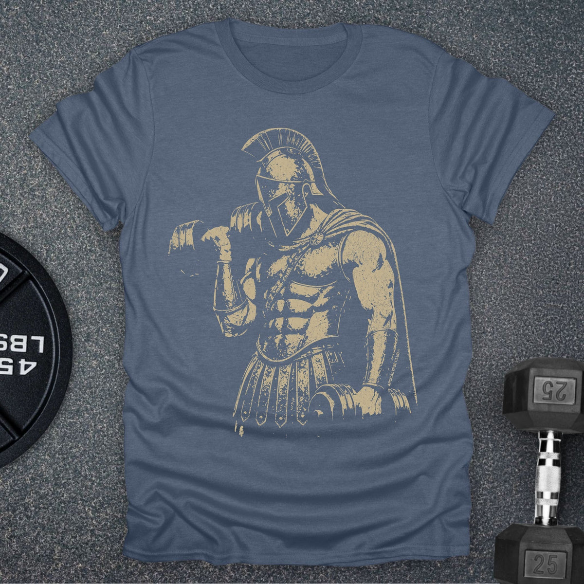 Apocalypse Club Spartan Iron Heather Indigo gym t-shirt