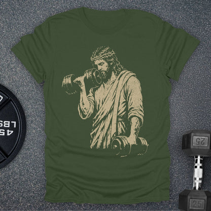 Apocalypse Club Iron Sharpens Iron Military Green gym t-shirt