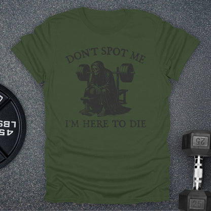 Apocalypse Club Don't Spot Me Reaper Military Green gym t-shirt