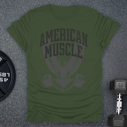 Apocalypse Club American Muscle Eagle Military Green gym t-shirt