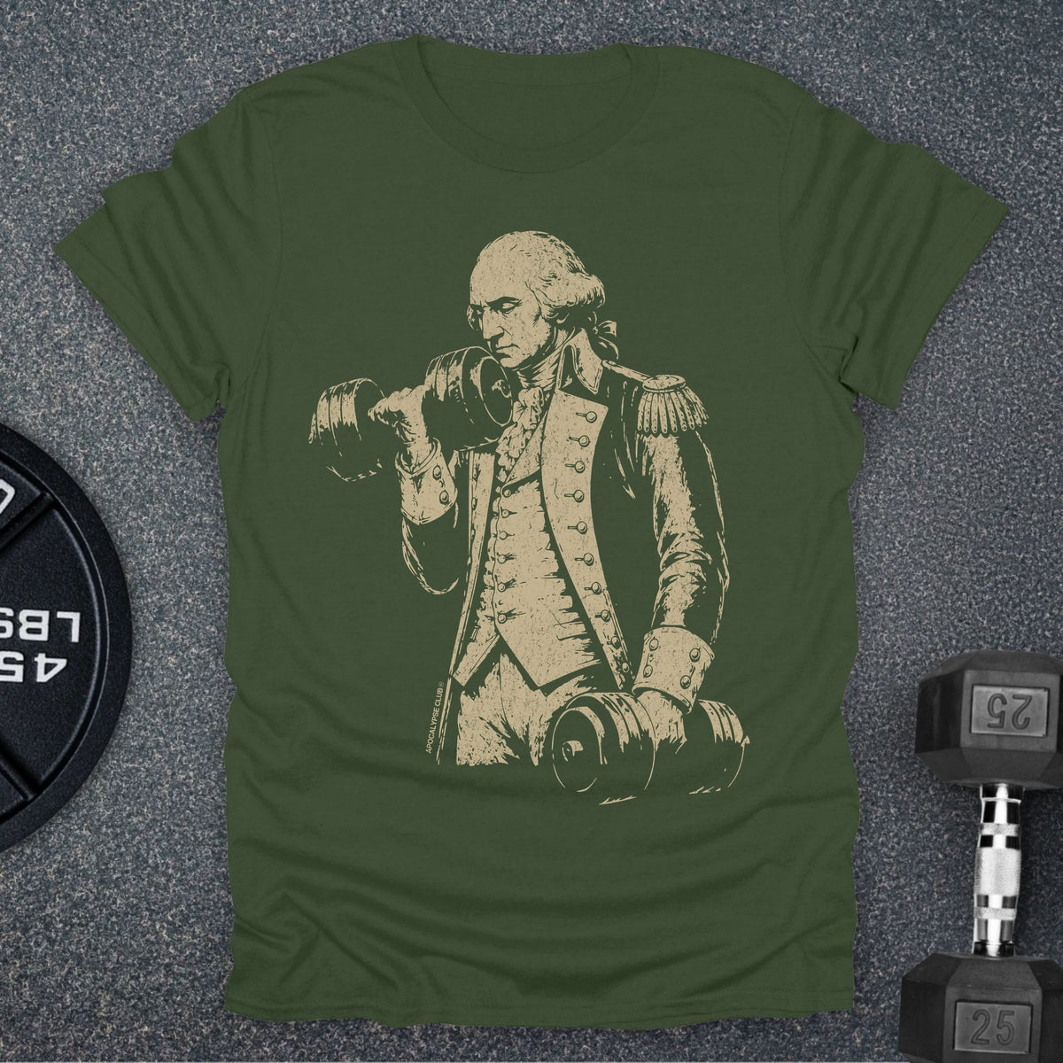 Apocalypse Club Washington Iron Military Green gym t-shirt