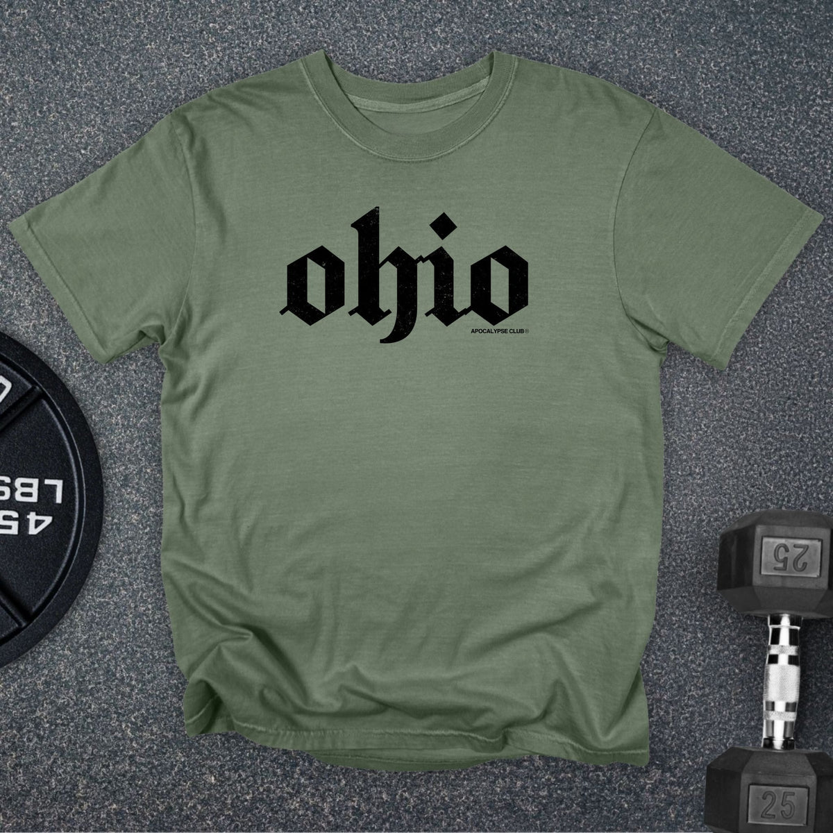 Apocalypse Club Ohio DNA Premium Moss gym t-shirt