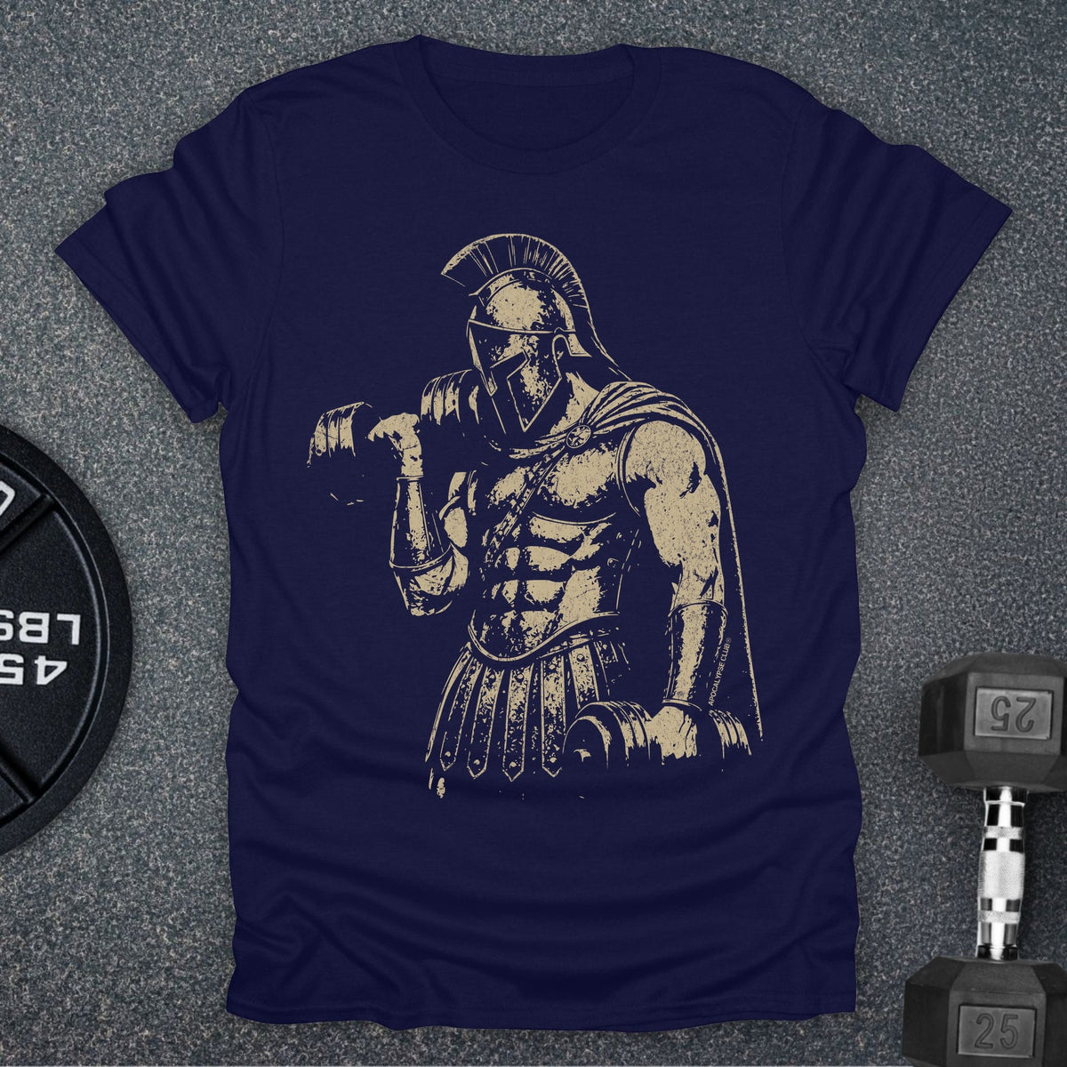 Apocalypse Club Spartan Iron Navy gym t-shirt