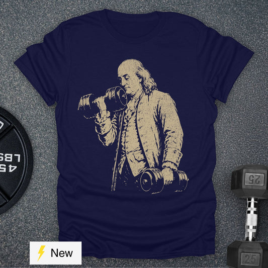 Apocalypse Club Franklin Iron Navy gym t-shirt
