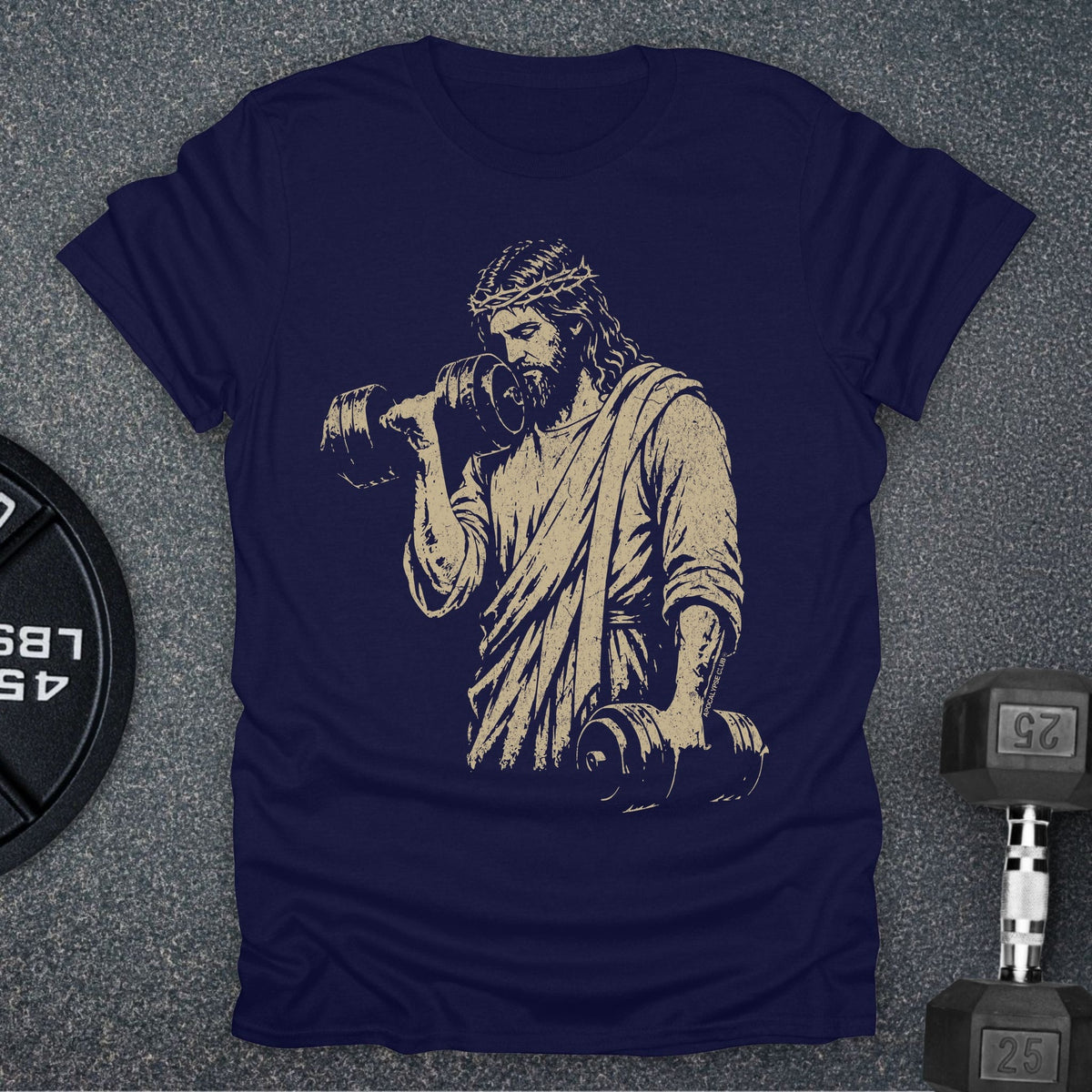 Apocalypse Club Iron Sharpens Iron Navy gym t-shirt