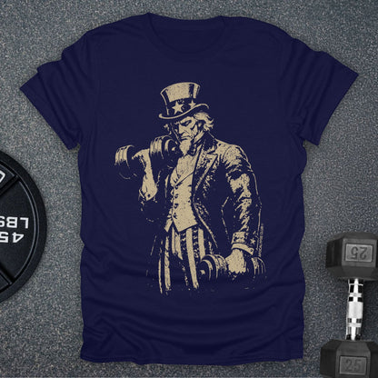 Apocalypse Club Uncle Sam Iron Navy gym t-shirt