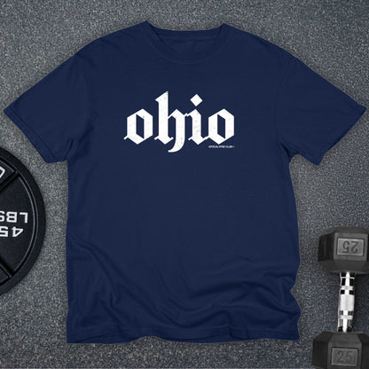 Apocalypse Club Ohio DNA Premium Navy gym t-shirt