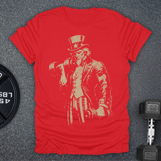 Apocalypse Club Uncle Sam Iron Red gym t-shirt