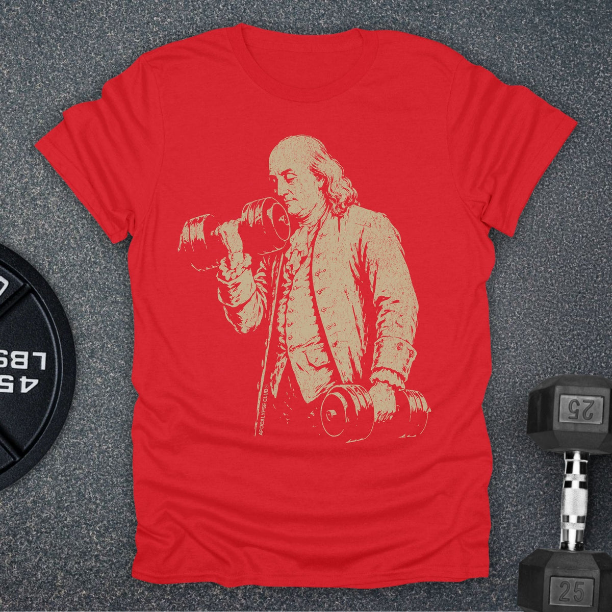 Apocalypse Club Franklin Iron Red gym t-shirt