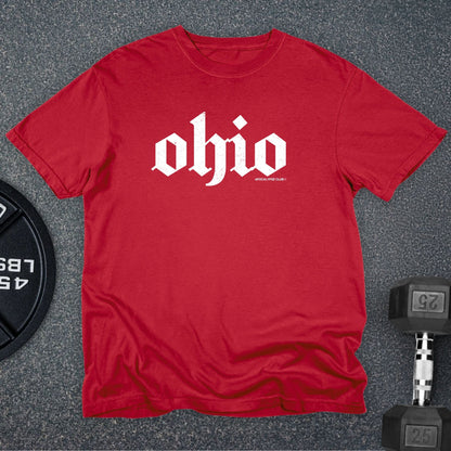 Apocalypse Club Ohio DNA Premium Red gym t-shirt