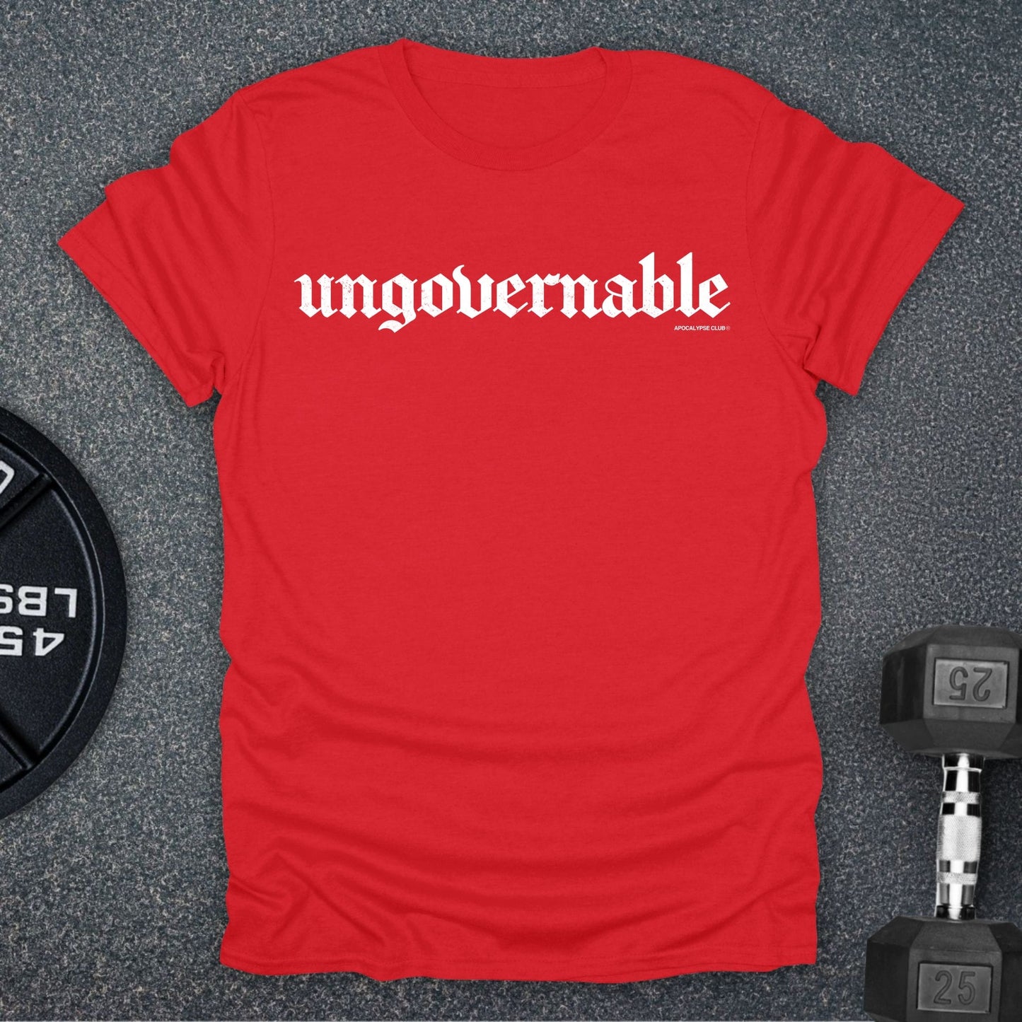 Apocalypse Club Ungovernable DNA Red gym t-shirt