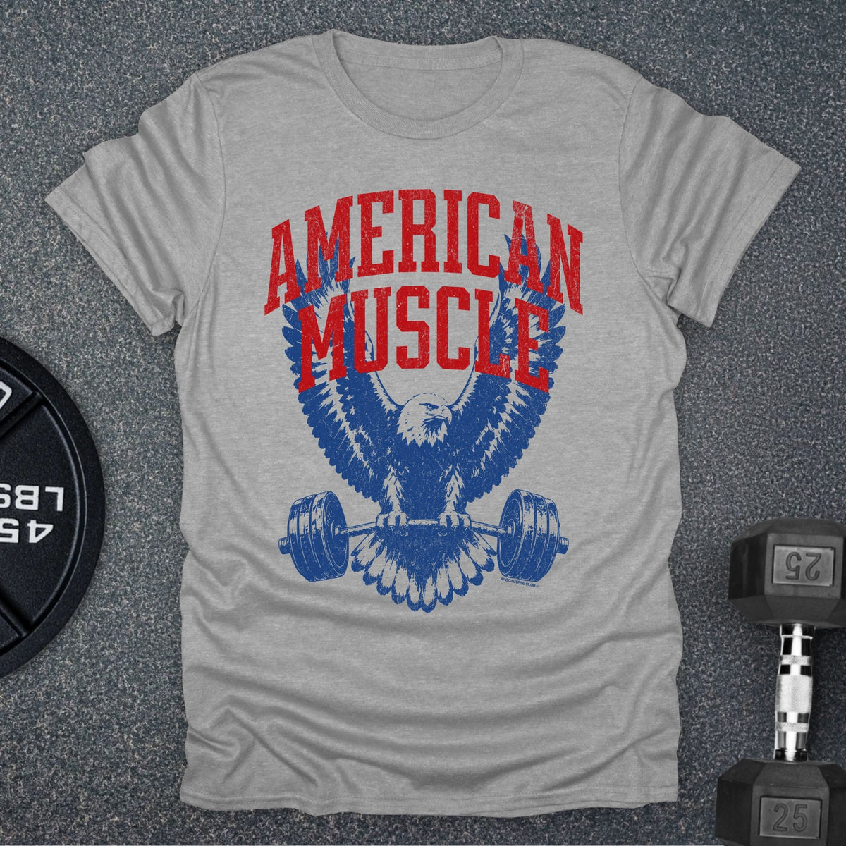 Apocalypse Club American Muscle Eagle Sport Grey gym t-shirt