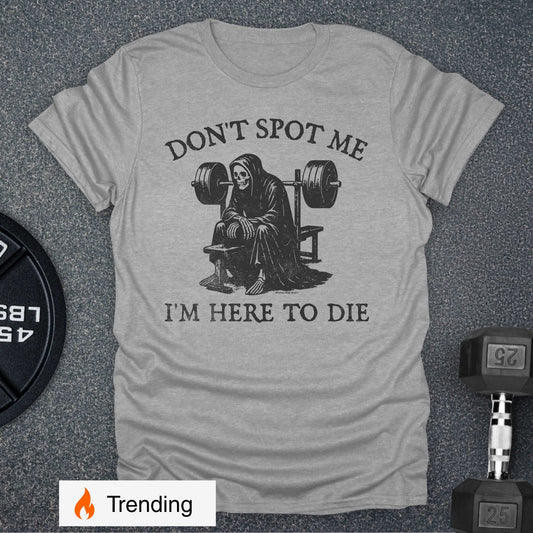 Apocalypse Club Don't Spot Me Reaper Sport Grey gym t-shirt