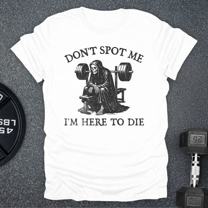 Apocalypse Club Don't Spot Me Reaper White gym t-shirt