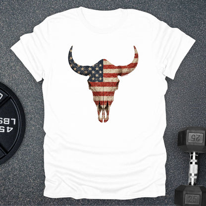 Apocalypse Club USA Bison Skull White gym t-shirt