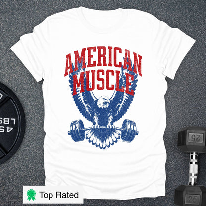 Apocalypse Club American Muscle Eagle White gym t-shirt